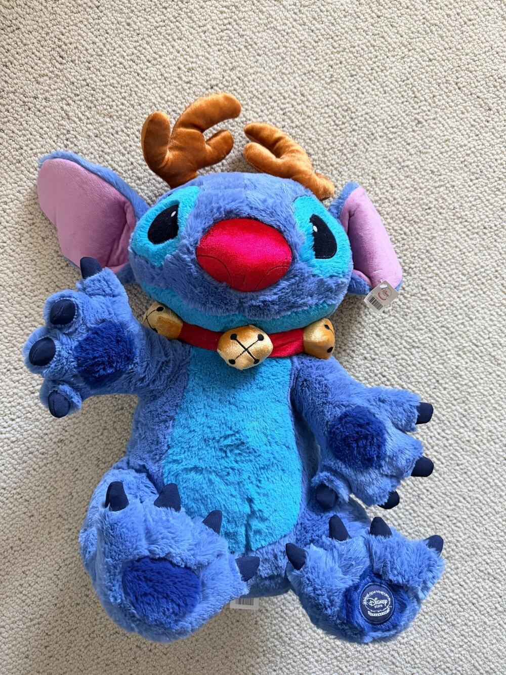 Disney Store Stitch Reindeer Plush 22" Christmas Lilo & Stitch Exclusive NWT